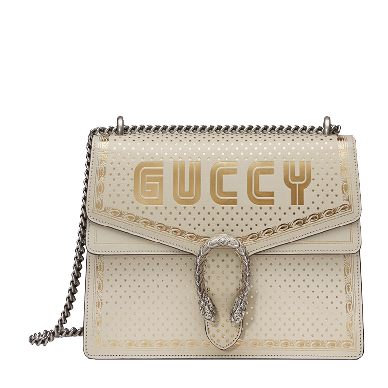 GUCCI女士白色牛皮单肩包4002350KLAN8711