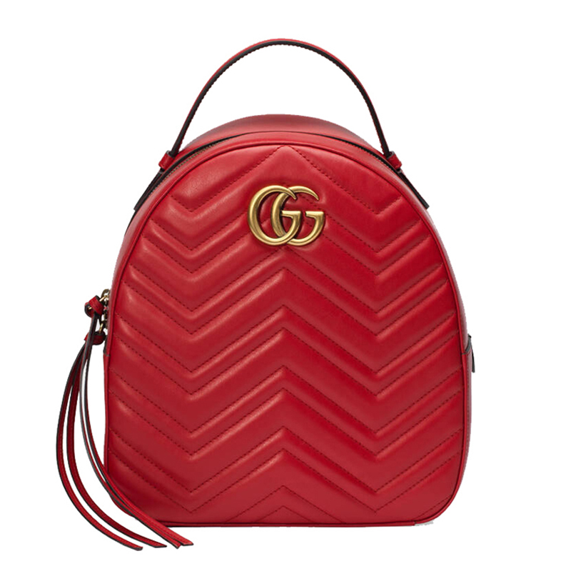 GUCCI女士皮质红色双肩包476671DTDHD5729